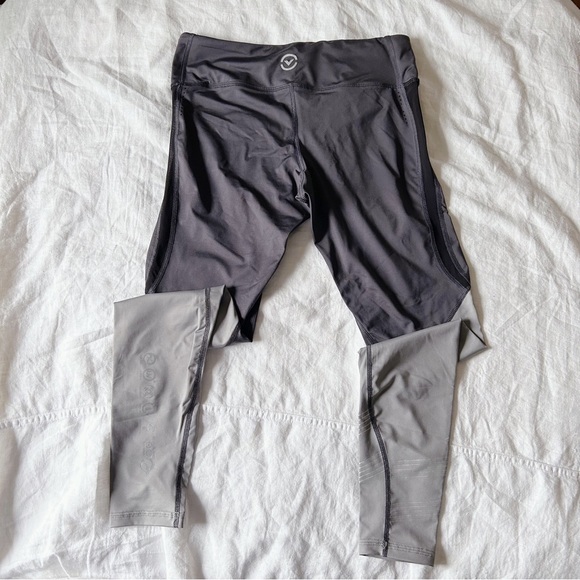 Virus Colorblock Compression Tights Leggings Sz S - Picture 2 of 7